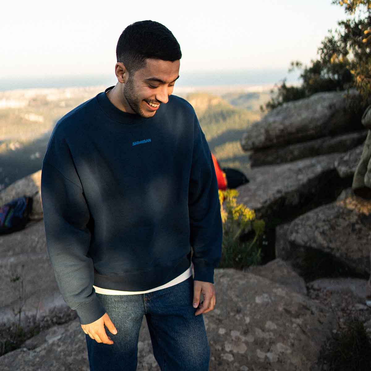 sudaderas oversize hombre azul marino