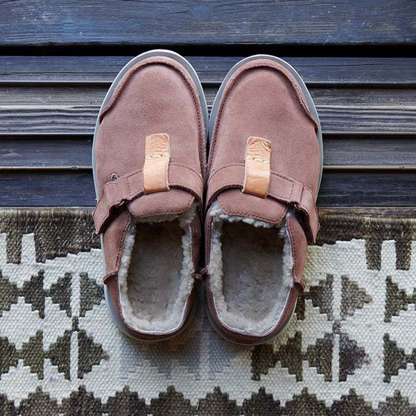 Uwabaki Clog Strap Suede | Chestnut