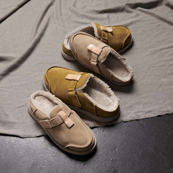 Uwabaki Clog Strap Suede | Driftwood