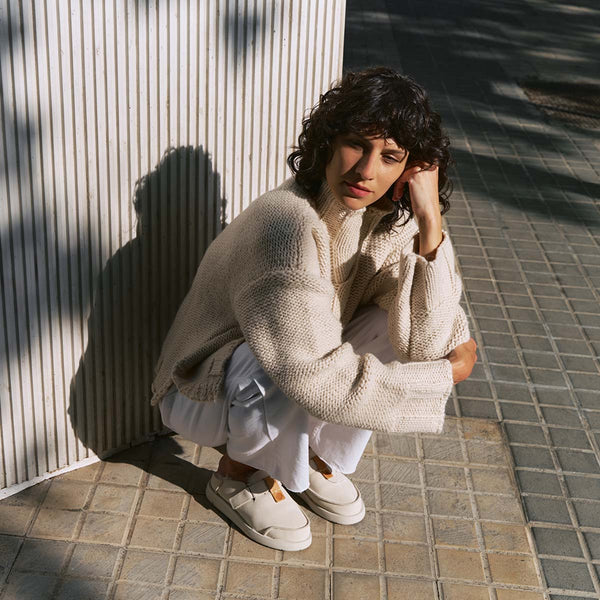 Uwabaki Clog Suede | Cream