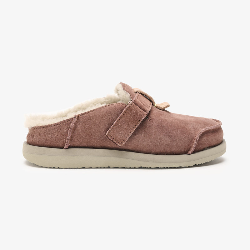 Uwabaki Clog Strap Suede | Chestnut