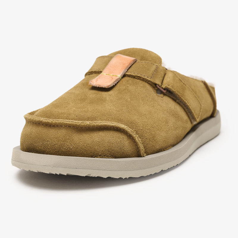 Uwabaki Clog Strap Suede | Mid Brown