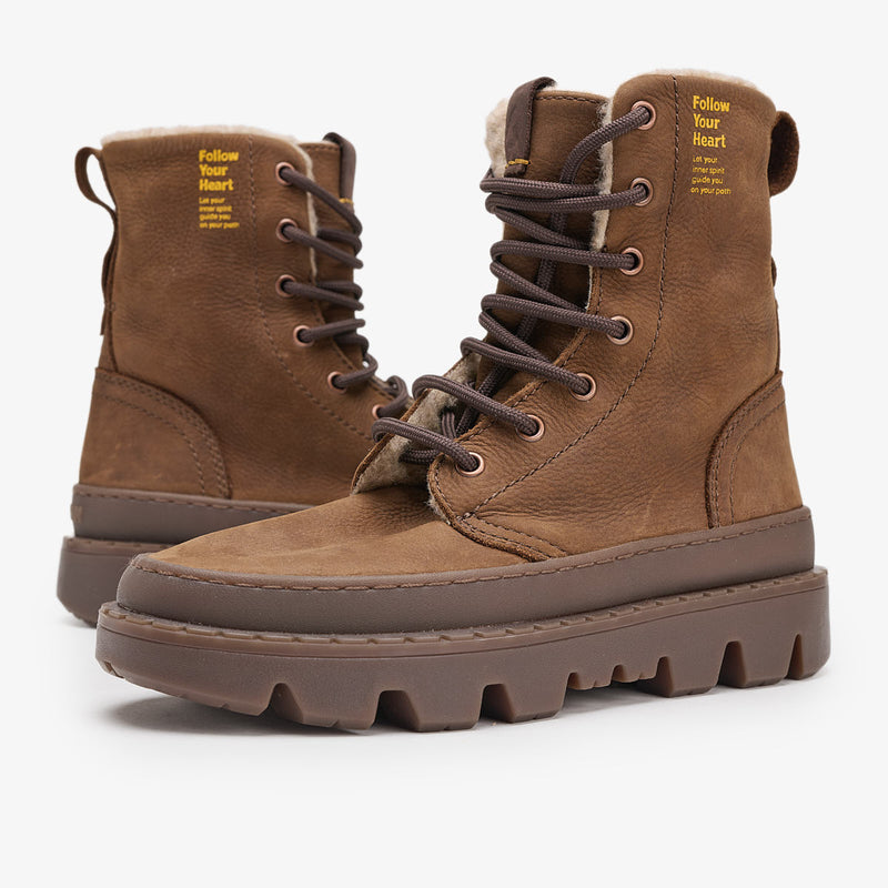 Unalome Laces Premium Wool | Mid Brown
