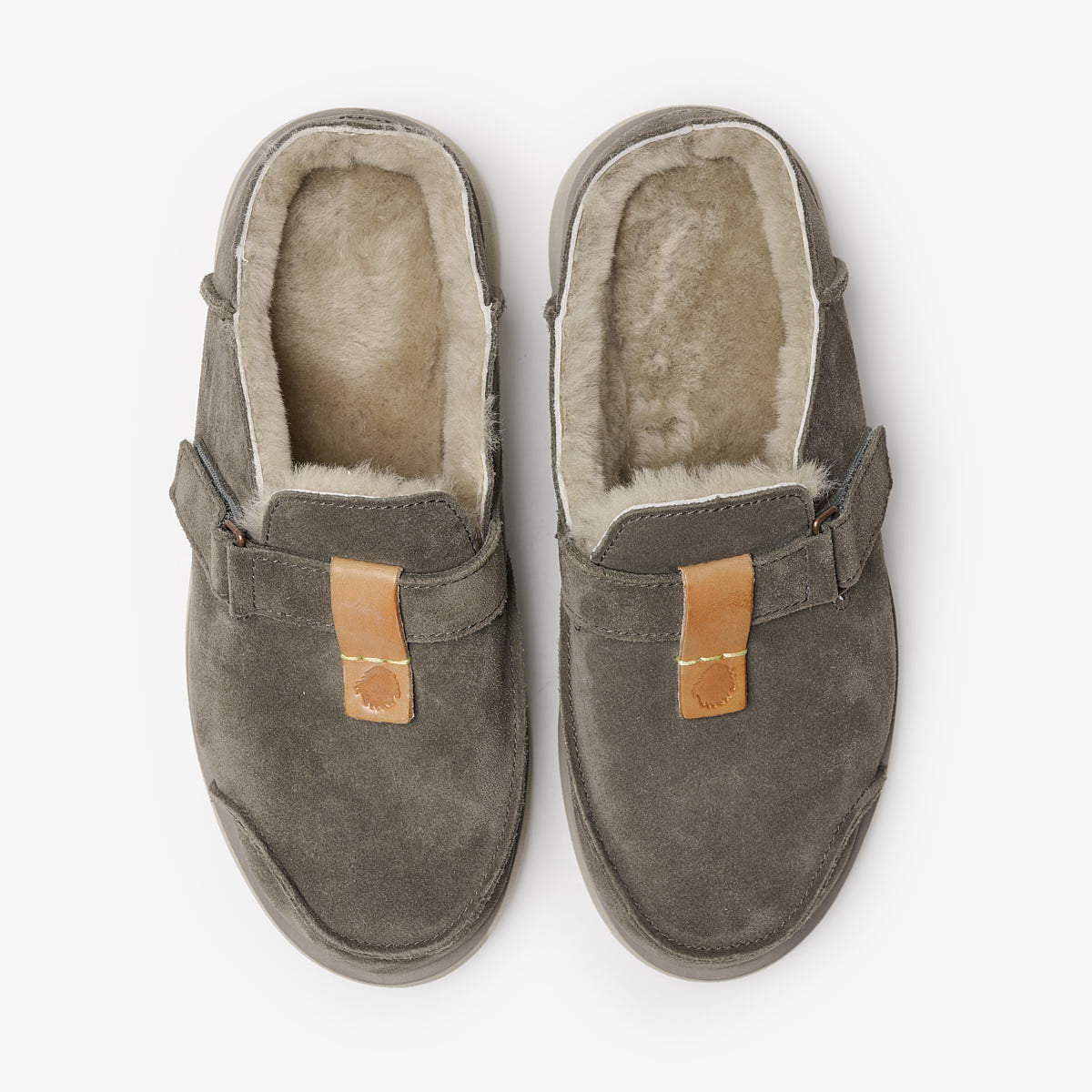Uwabaki Clog Suede | Deep Khaki