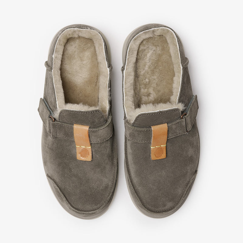 Uwabaki Clog Suede | Deep Khaki