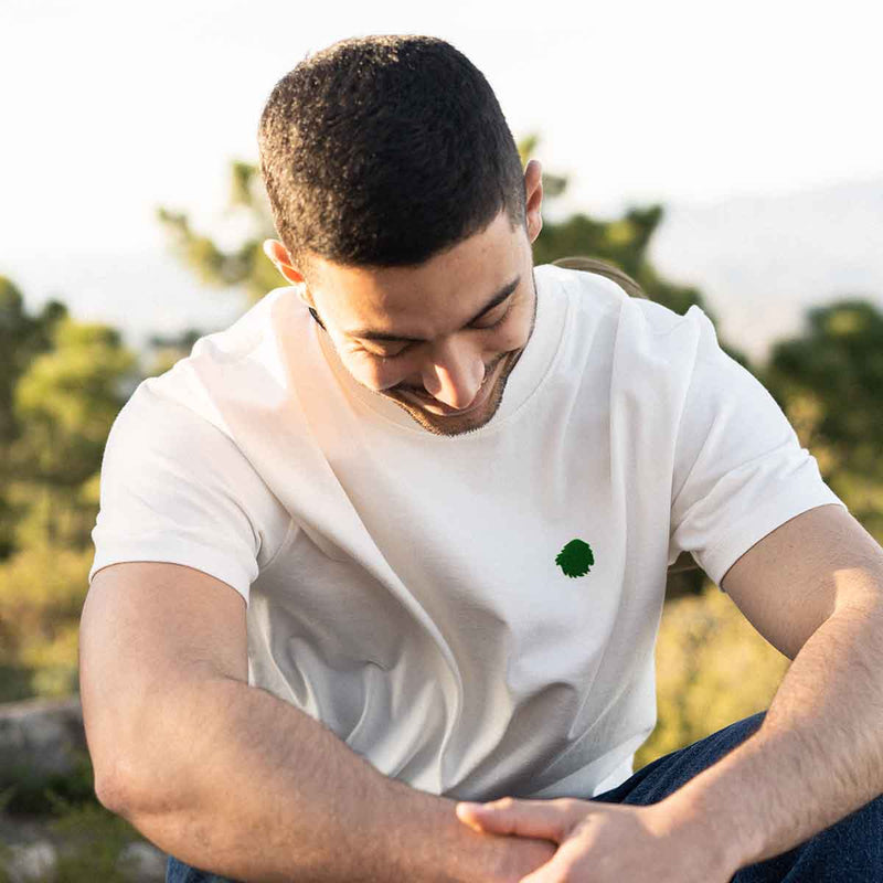 Camiseta de 100 % algodón orgánico blanco