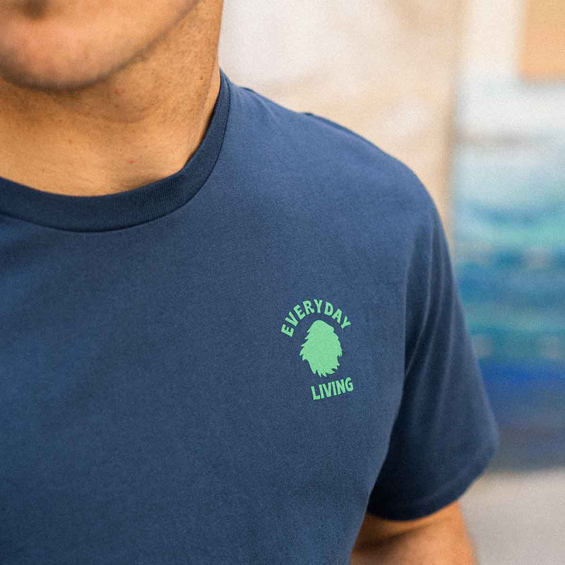 Camiseta azul algodón orgánico