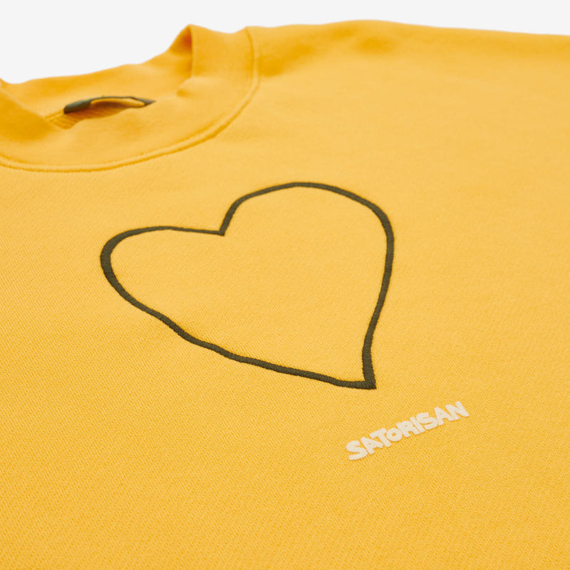 sudadera algodón orgánico hombre amarilla