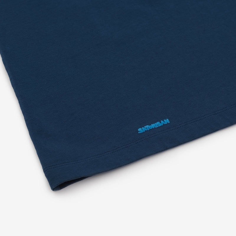 Camiseta de 100 % algodón orgánico azul marino