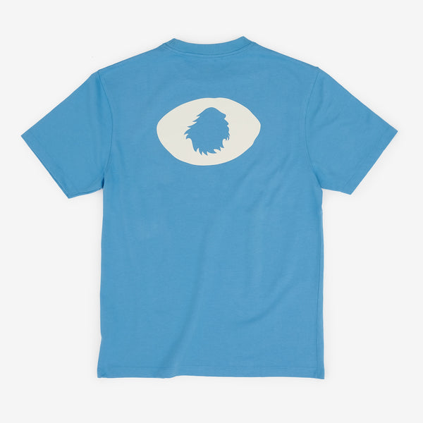 Camiseta de algodón orgánico azul claro