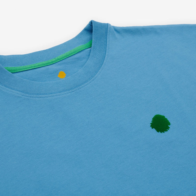 Camiseta de algodón orgánico azul claro