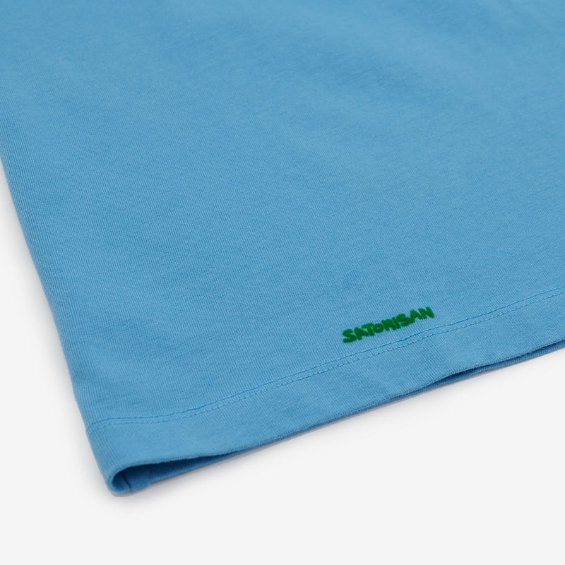 Camiseta de algodón orgánico azul claro