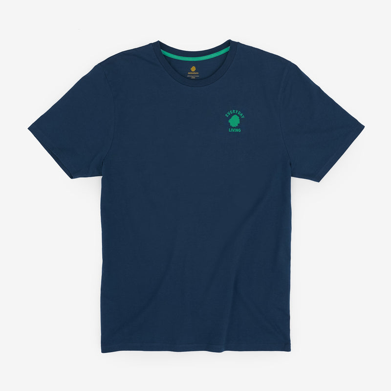 Camiseta azul algodón orgánico