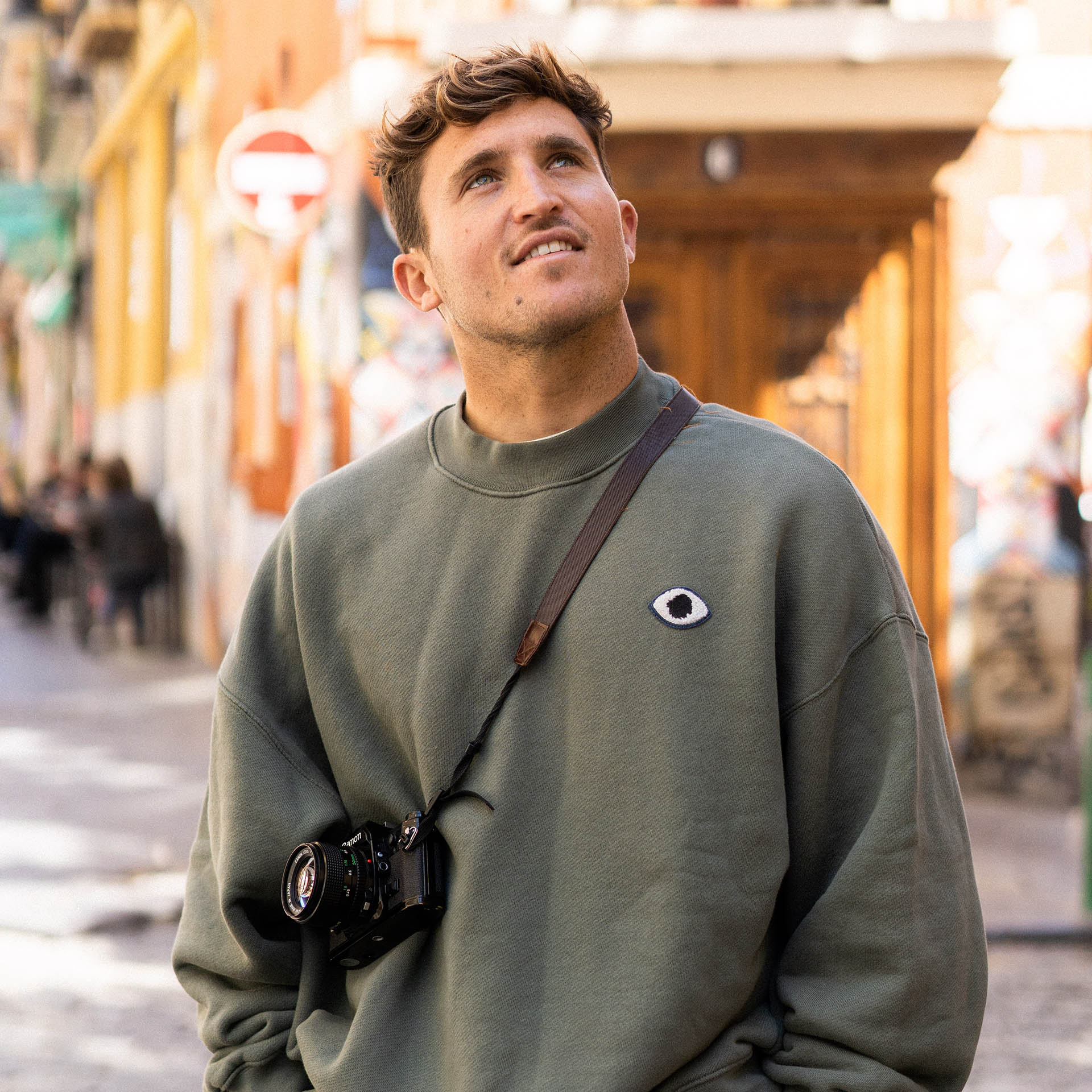 sudaderas oversize hombre verde militar